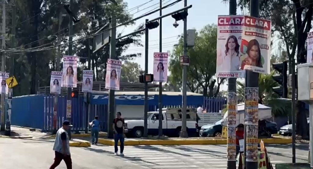 Basura electoral enmarca la campaña de Clara Brugada